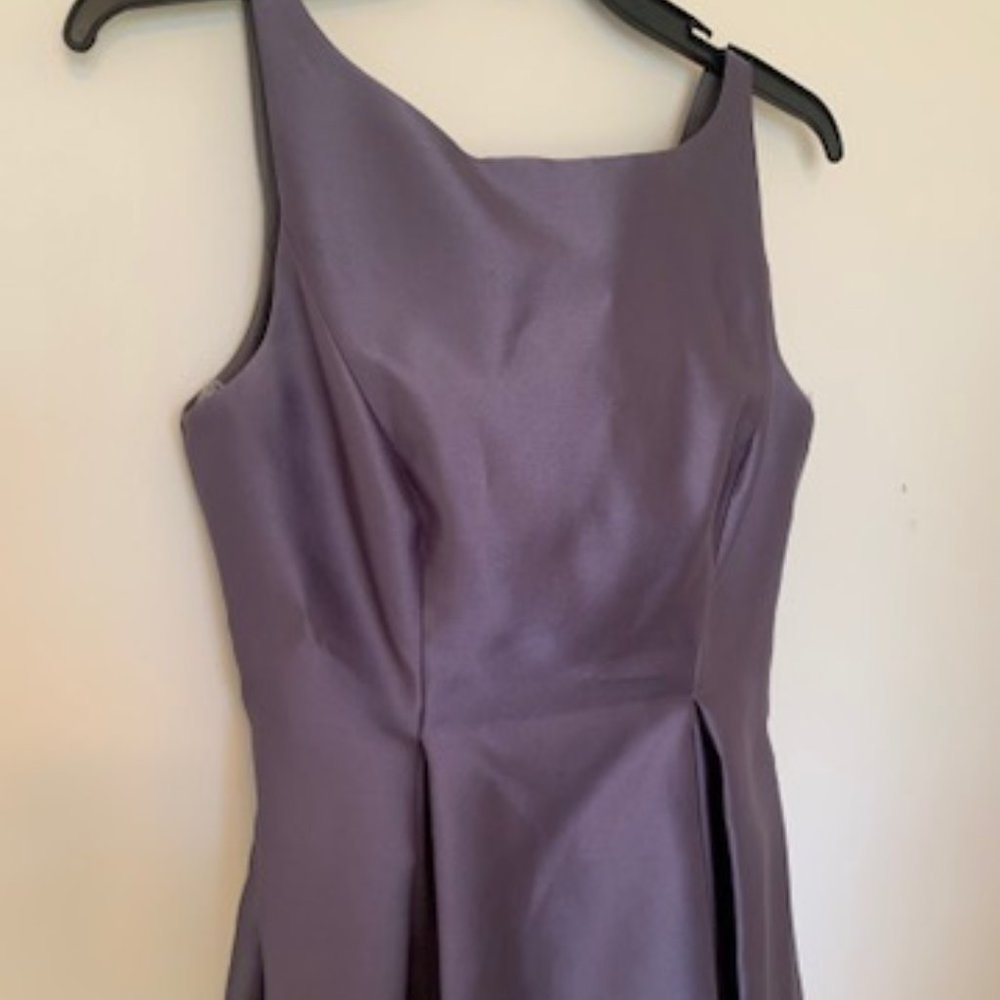 Gun Metal Grey Adrianna Papell Mid-Length Dress - Size 4